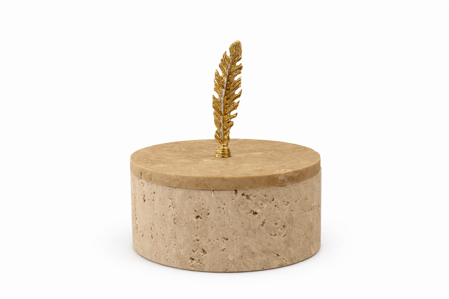 Leaf Traverten Dekor Kutusu