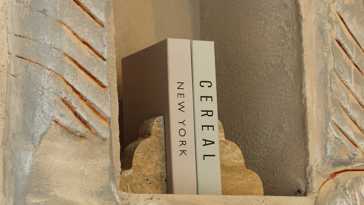 Travertine Book Support Stand