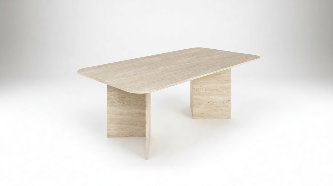 Triangel - Doğal Traverten Yemek Masası