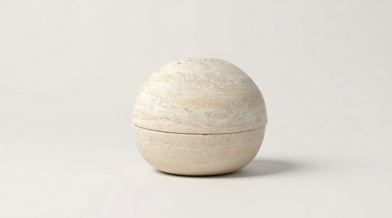 Trace Travertine Incense Burner