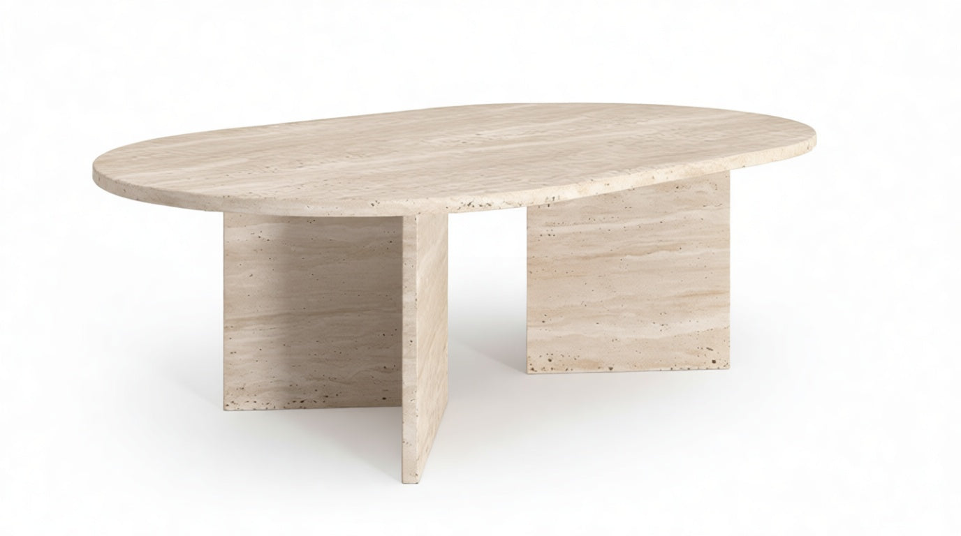 Triangle - Natural Travertine Coffee Table