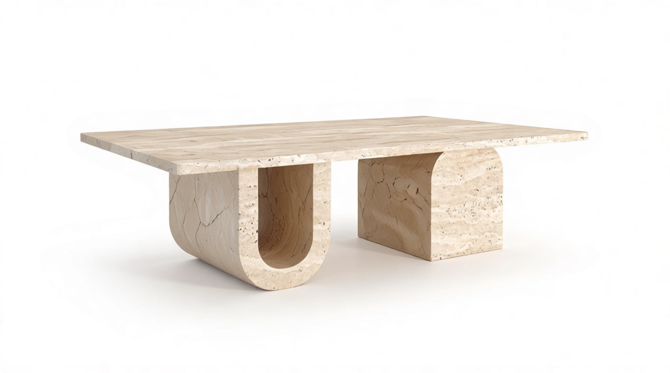 Vernio - Natural Travertine Coffee Table
