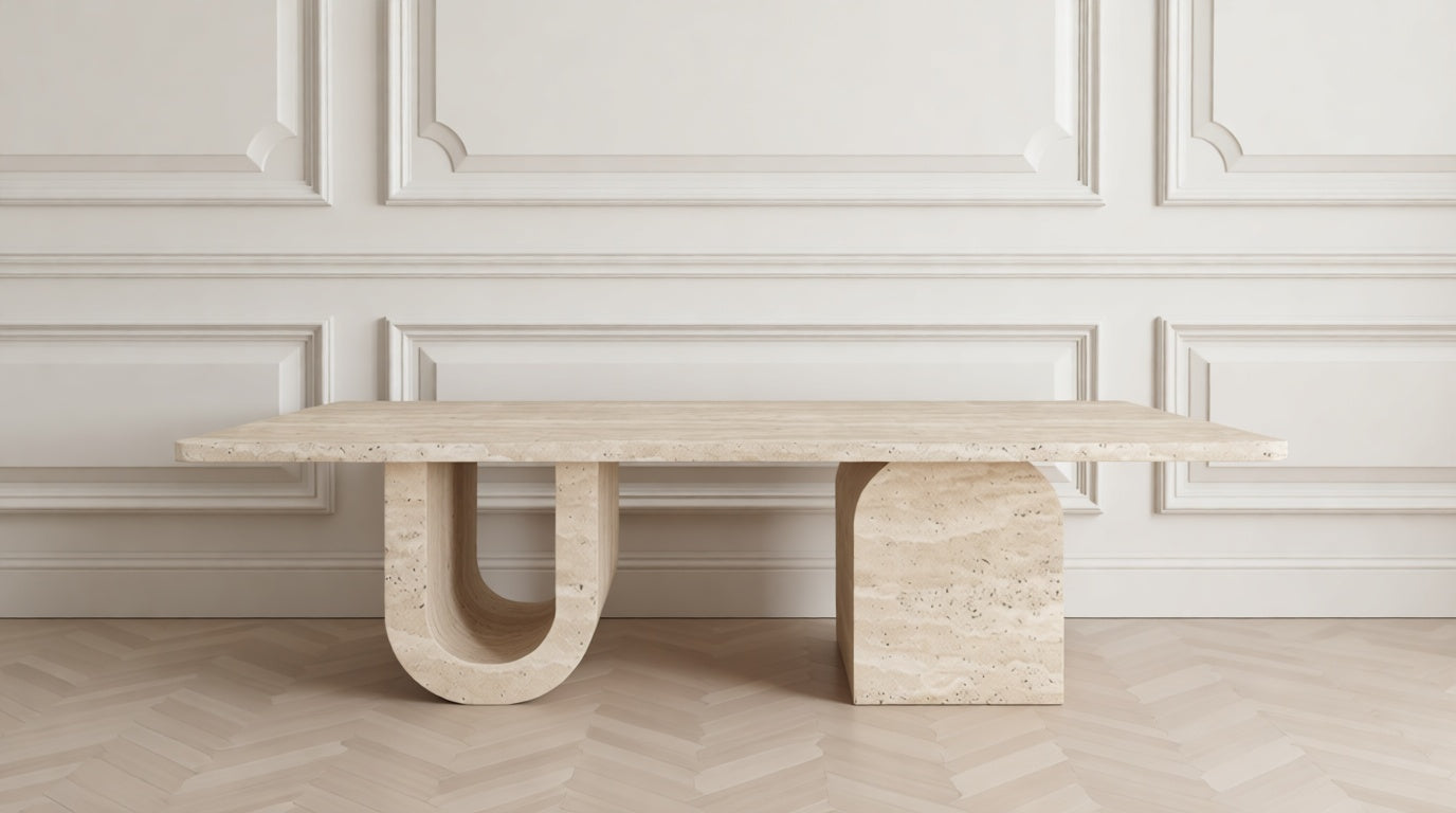 Vernio - Natural Travertine Coffee Table