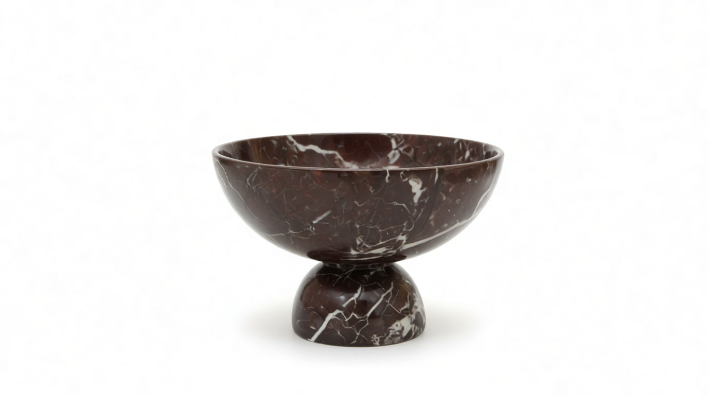 Valora Footed Marble Bowl