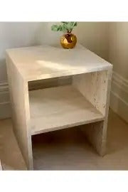 Weincut - Traverten Dekoratif Tek Sehpa