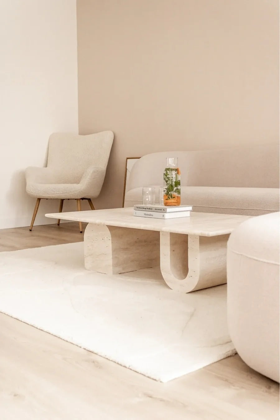 Vernio - Doğal Traverten Sehpa