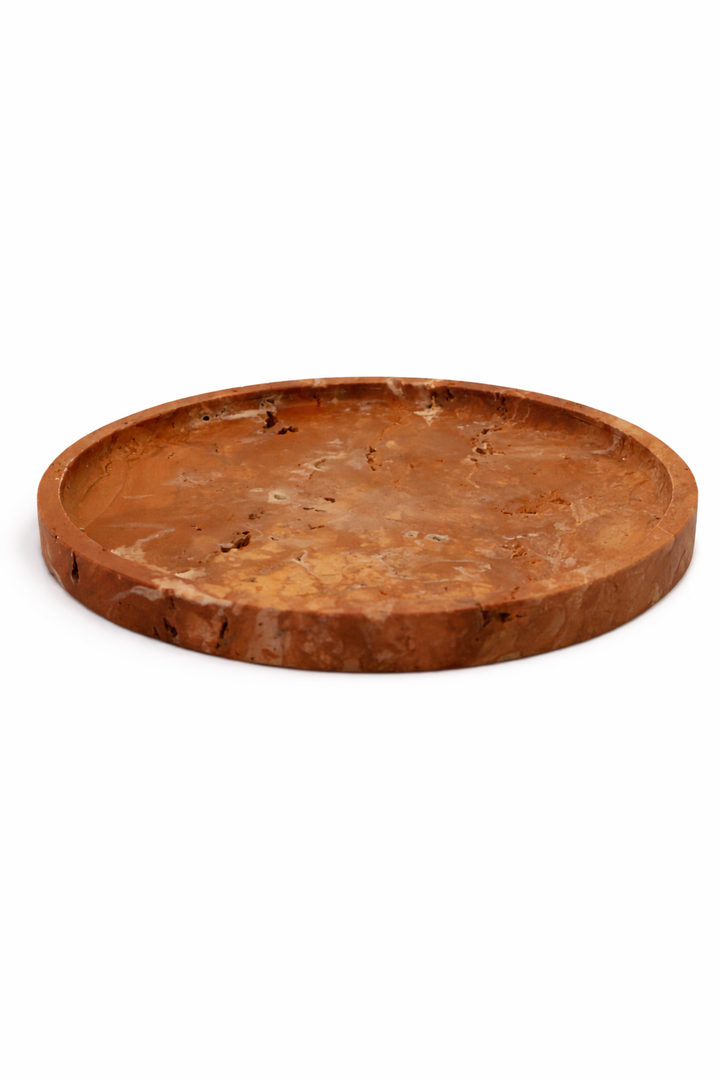 Rosso Traverten Mermer Tepsi