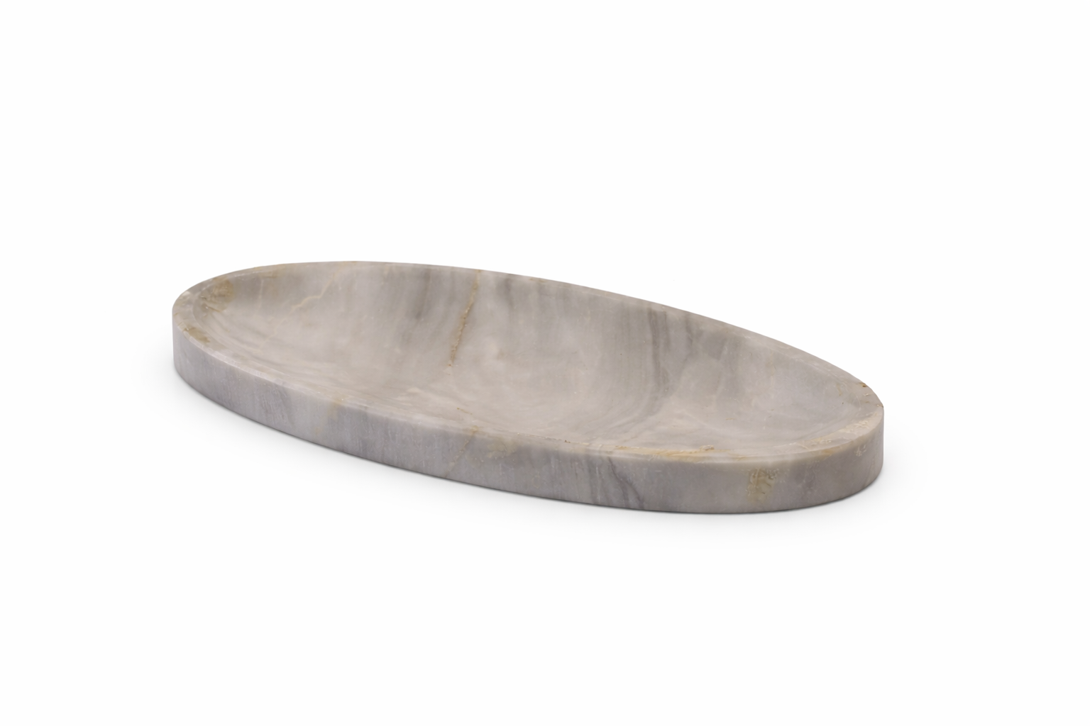 Luna Stone – Gri Mermer Dekoratif Tepsi