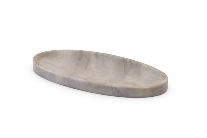 Luna Stone – Gri Mermer Dekoratif Tepsi