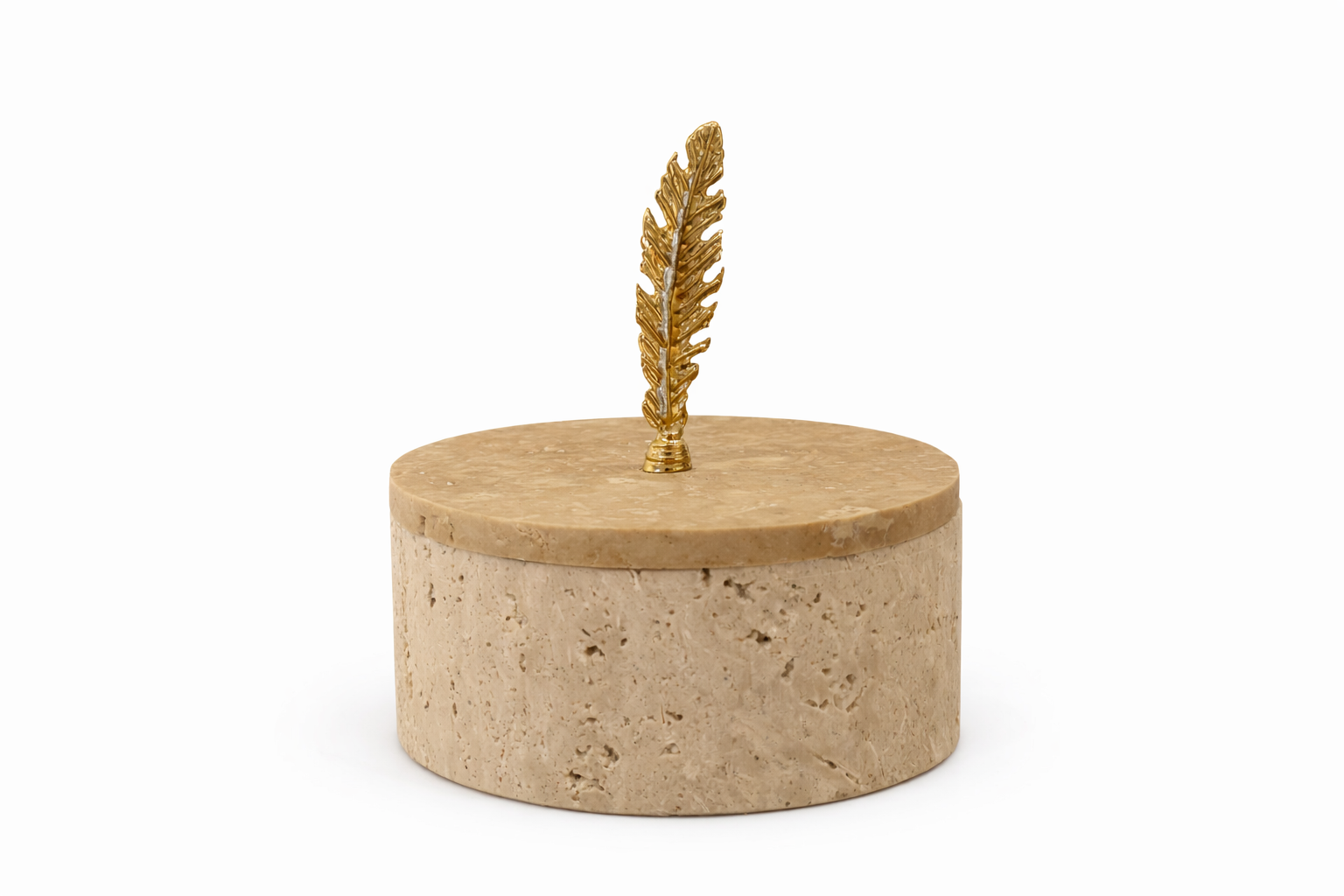 Leaf Traverten Dekor Kutusu