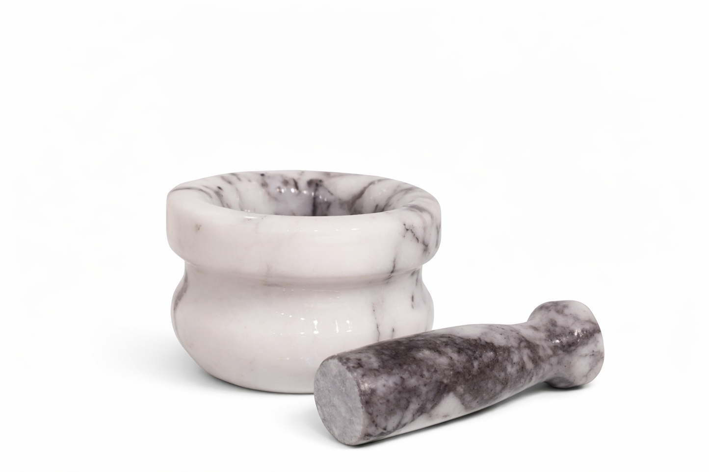 Mortis White – El Yapımı Mermer Havan Seti