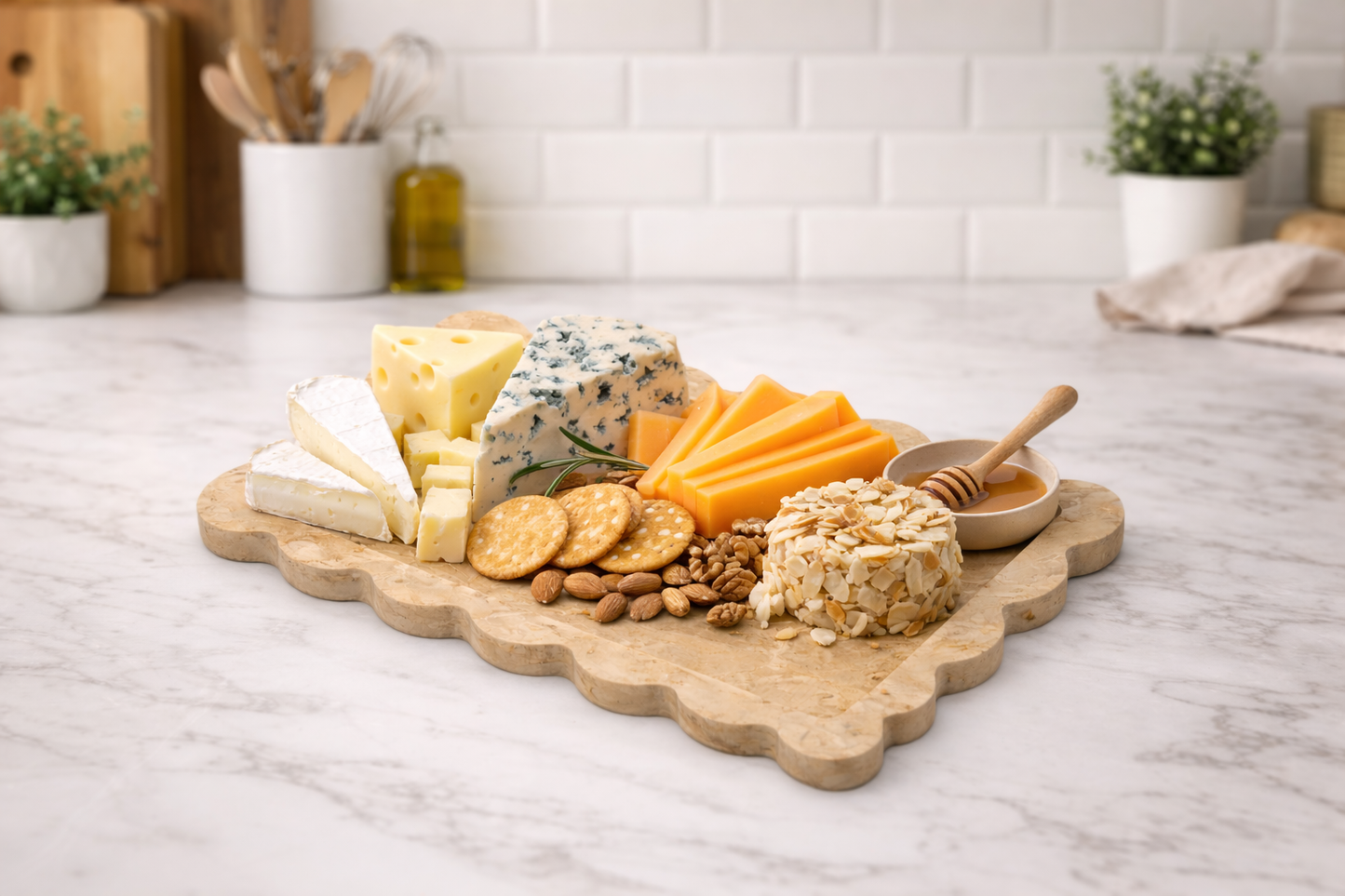 Linea Wave – Mermer Servis Tabağı