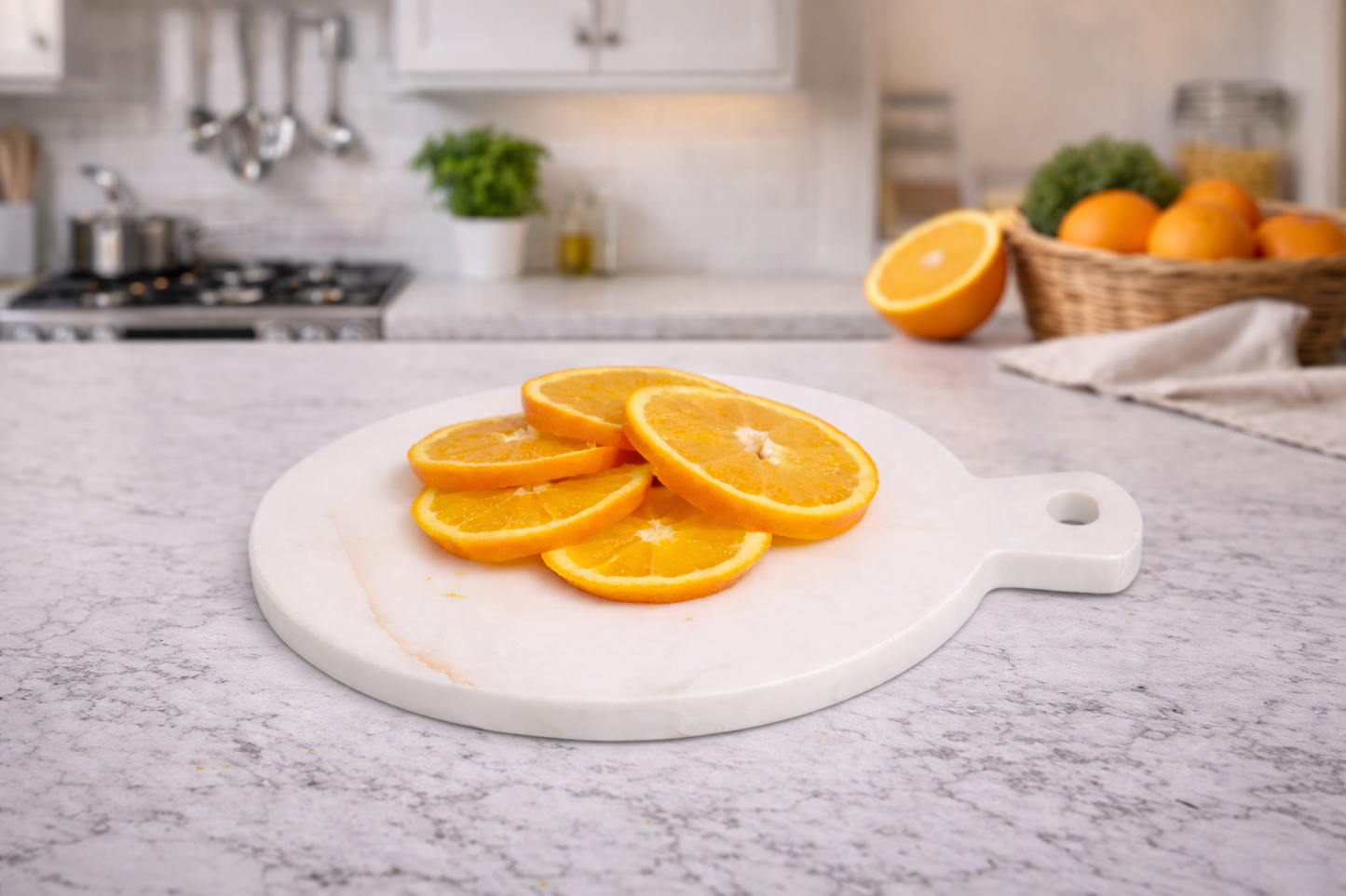 Pure White – Mermer Sunum & Kesme Tahtası