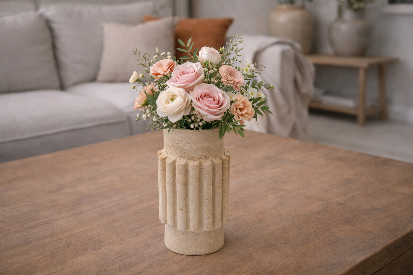 Column Traverten Vazo