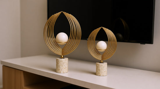 Luna Travertine Sphere Decorative Object