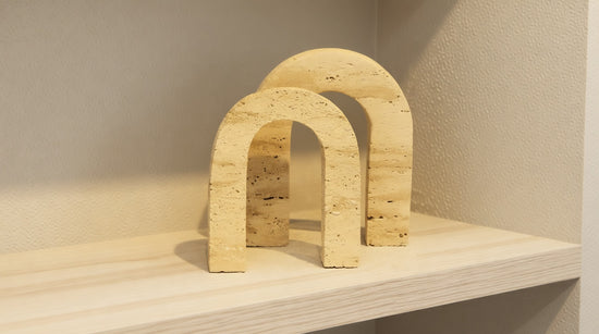 Arcus Travertine Architectural Decorative Object