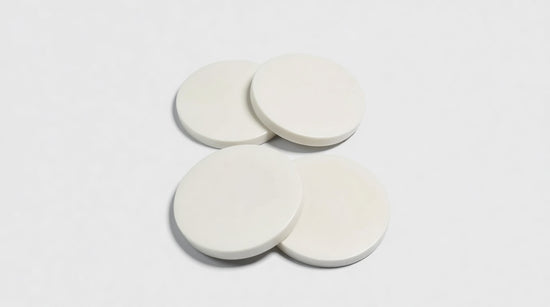 Set of 4 White Marble Coasters