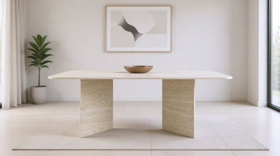 Triangel - Doğal Traverten Yemek Masası