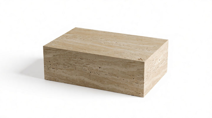 Cube Travertine Coffee Table 