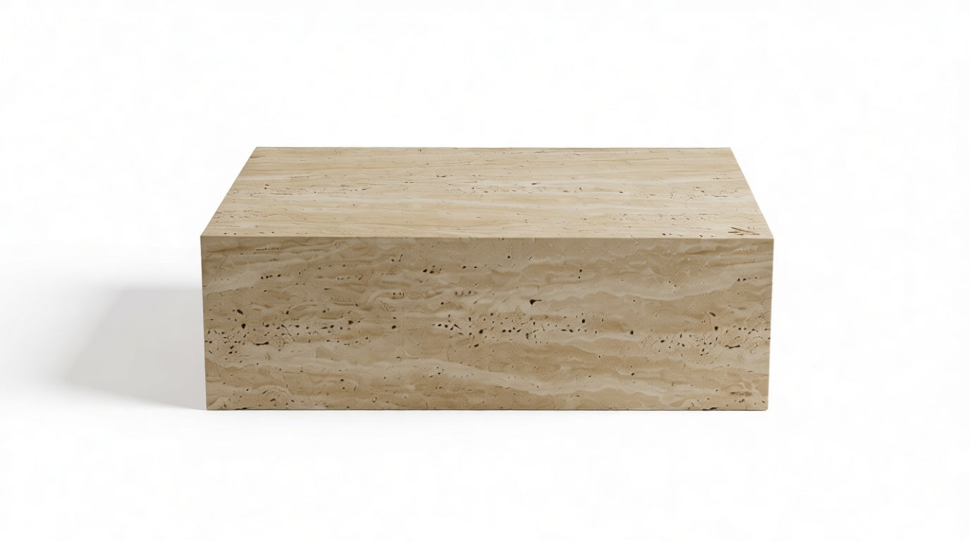 Cube Travertine Coffee Table 
