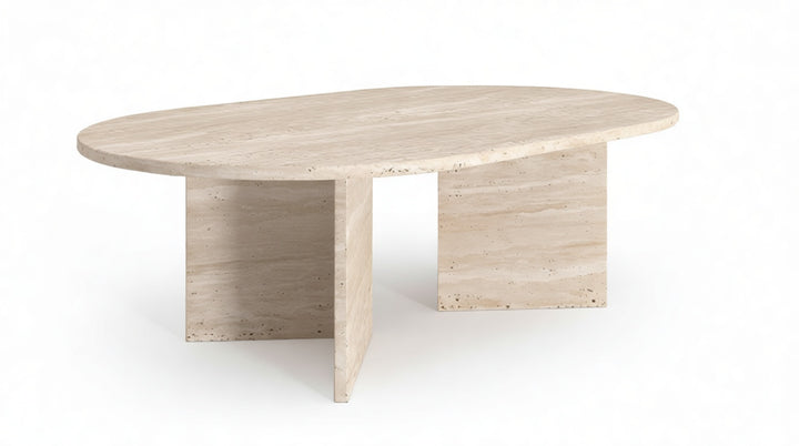 Triangle - Natural Travertine Coffee Table 