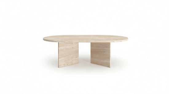 Triangle - Natural Travertine Coffee Table 