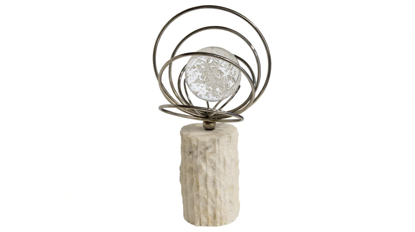 Lunaris Travertine Decorative Object