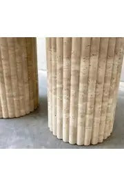 Efes - Doğal Traverten Orta Sehpa | Antik Traverten Ayaklı