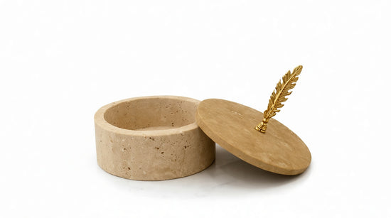 Leaf Traverten Dekor Kutusu